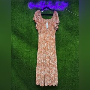 Gilli Orange Floral Maxi Dress